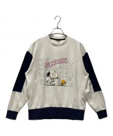 CASTELBAJAC×PEANUTS（カステルバジャック×ピーナッツ）の古着「スヌーピートレーナー」｜ホワイト×ネイビー