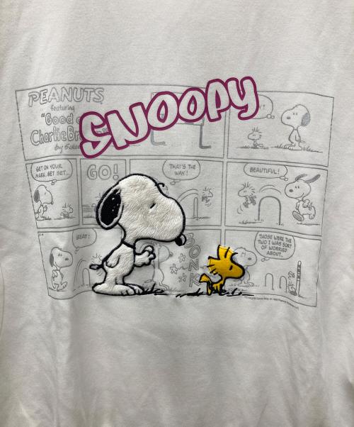 CASTELBAJAC（カステルバジャック）CASTELBAJAC (カステルバジャック) PEANUTS (ピーナッツ) スヌーピートレーナー ホワイト×ネイビー サイズ:XLの古着・服飾アイテム