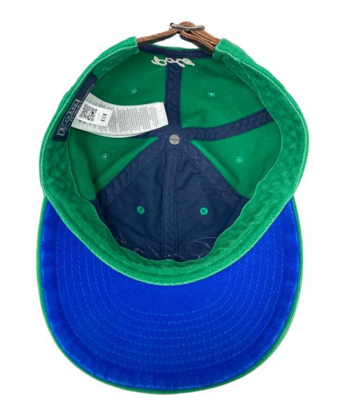 POLO RALPH LAUREN（ポロ・ラルフローレン）POLO RALPH LAUREN (ポロ・ラルフローレン) ロゴキャップ グリーンの古着・服飾アイテム