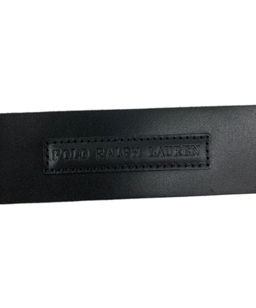 POLO RALPH LAUREN（ポロ・ラルフローレン）POLO RALPH LAUREN (ポロ・ラルフローレン) Roller ロゴ レザーベルト ブラックの古着・服飾アイテム