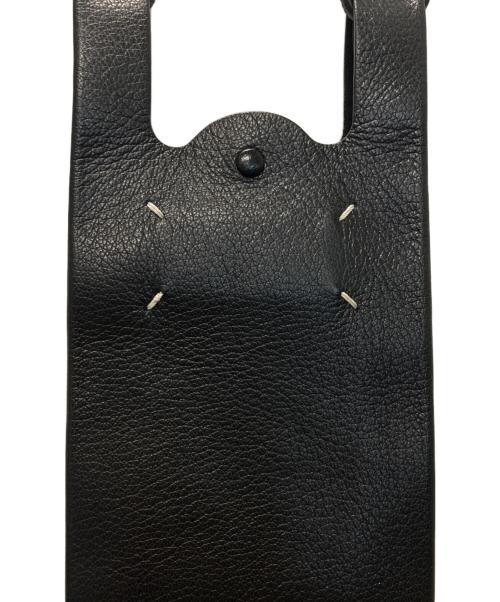 Maison Margiela（メゾンマルジェラ）Maison Margiela (メゾンマルジェラ) ショルダーレザーポシェット ブラックの古着・服飾アイテム