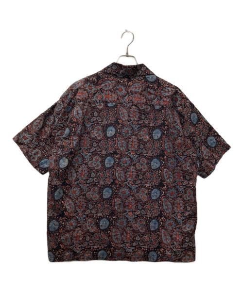 bunai（ブナイ）bunai (ブナイ) JOURNAL STANDARD relume (ジャーナルスタンダード レリューム) 別注 カラマカリ プリント オープンカラー 半袖シャツ ブラック×ブラウン サイズ:Lの古着・服飾アイテム