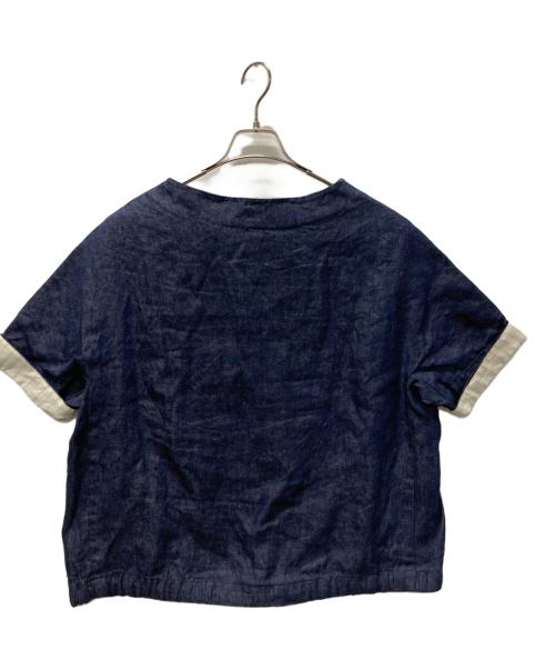 BEARDSLEY（ビアズリー）BEARDSLEY (ビアズリー) リネンデニムブラウス インディゴ サイズ:FREEの古着・服飾アイテム