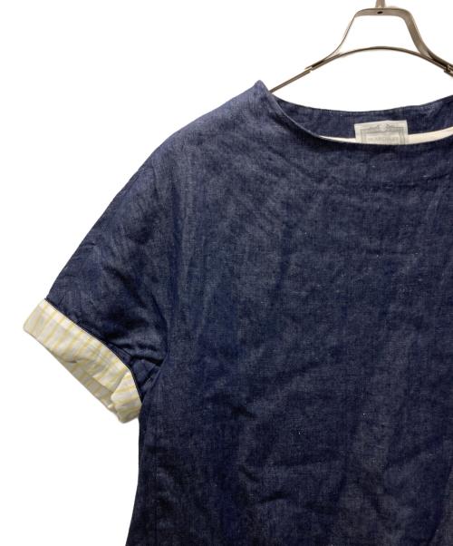 BEARDSLEY（ビアズリー）BEARDSLEY (ビアズリー) リネンデニムブラウス インディゴ サイズ:FREEの古着・服飾アイテム