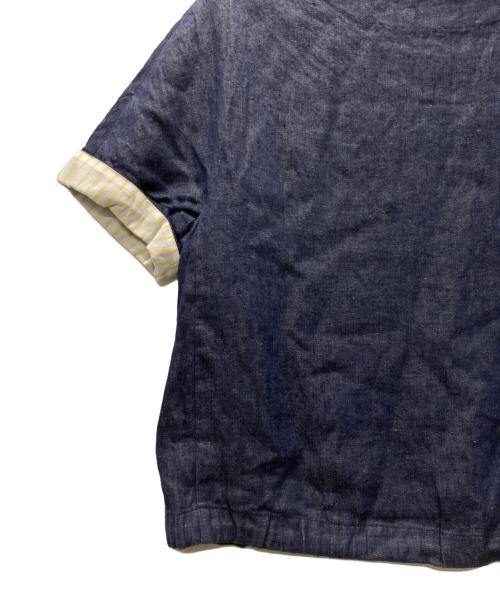 BEARDSLEY（ビアズリー）BEARDSLEY (ビアズリー) リネンデニムブラウス インディゴ サイズ:FREEの古着・服飾アイテム
