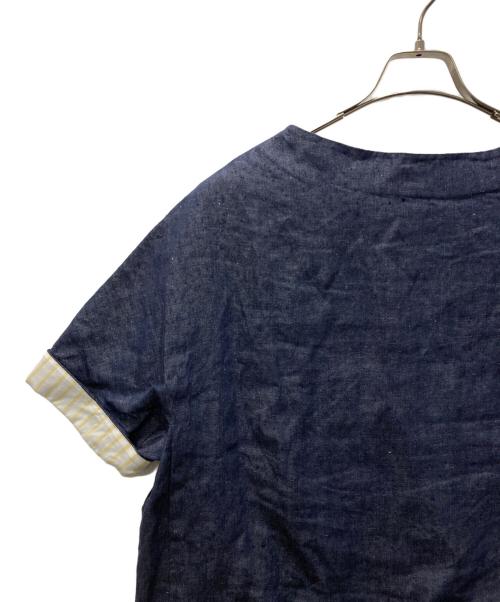 BEARDSLEY（ビアズリー）BEARDSLEY (ビアズリー) リネンデニムブラウス インディゴ サイズ:FREEの古着・服飾アイテム