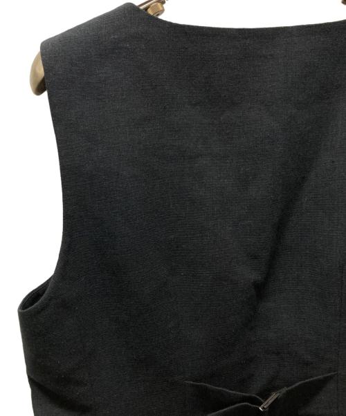 BALLSEY（ボールジィ）BALLSEY (ボールジィ) ラメミックスストレッチ スクエアネックジレ ブラック サイズ:36の古着・服飾アイテム