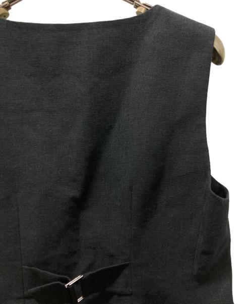 BALLSEY（ボールジィ）BALLSEY (ボールジィ) ラメミックスストレッチ スクエアネックジレ ブラック サイズ:36の古着・服飾アイテム