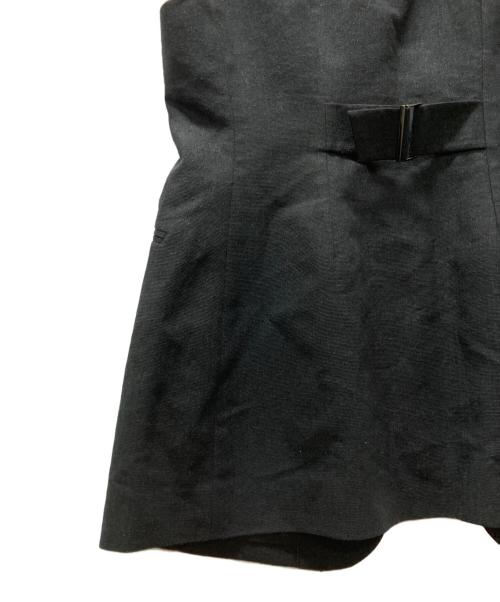 BALLSEY（ボールジィ）BALLSEY (ボールジィ) ラメミックスストレッチ スクエアネックジレ ブラック サイズ:36の古着・服飾アイテム