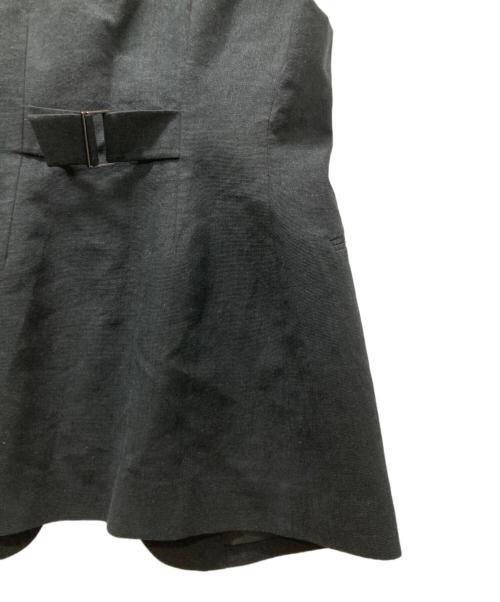 BALLSEY（ボールジィ）BALLSEY (ボールジィ) ラメミックスストレッチ スクエアネックジレ ブラック サイズ:36の古着・服飾アイテム