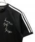 中古・古着 Y-3 (ワイスリー) プリントTシャツ ブラック サイズ:XS：7000円