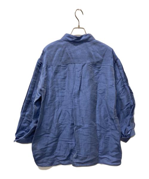 ebure（エブール）EBURE (エブール) リネンシルクシャツ ブルー サイズ:36の古着・服飾アイテム