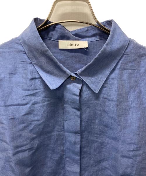 ebure（エブール）EBURE (エブール) リネンシルクシャツ ブルー サイズ:36の古着・服飾アイテム