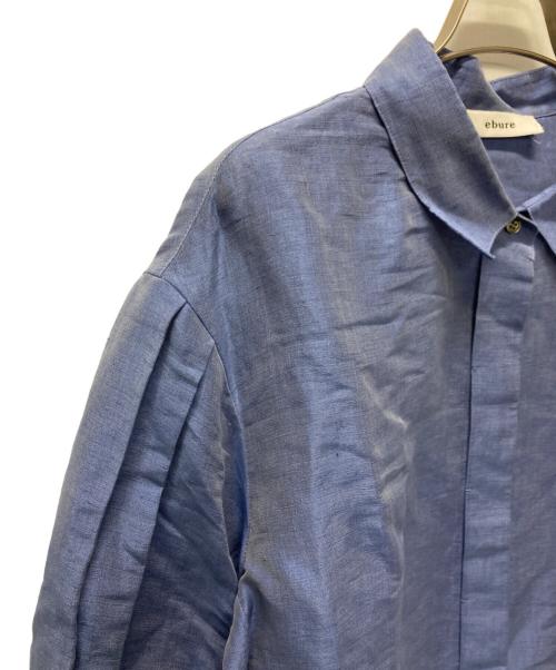 ebure（エブール）EBURE (エブール) リネンシルクシャツ ブルー サイズ:36の古着・服飾アイテム