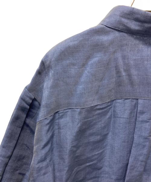 ebure（エブール）EBURE (エブール) リネンシルクシャツ ブルー サイズ:36の古着・服飾アイテム