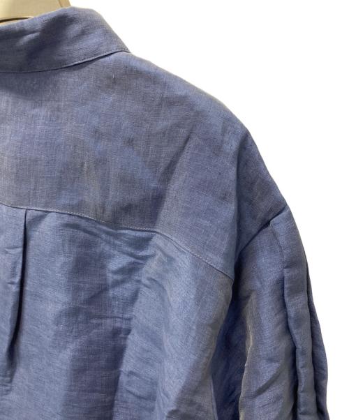 ebure（エブール）EBURE (エブール) リネンシルクシャツ ブルー サイズ:36の古着・服飾アイテム