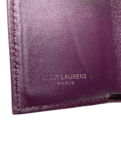 Saint Laurent Paris（サンローランパリ）Saint Laurent Paris (サンローランパリ) カサンドラ3つ折り財布 パープルの古着・服飾アイテム