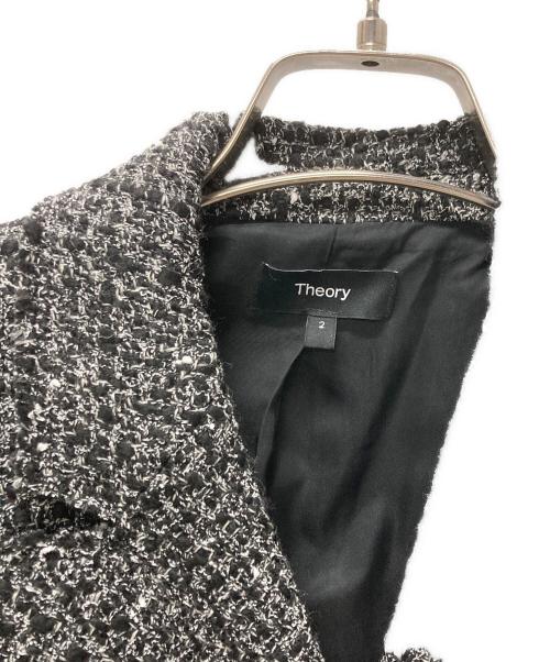 theory（セオリー）theory (セオリー) NOELLE DB BLAZER DR/ツイードコート ブラック サイズ:Mの古着・服飾アイテム