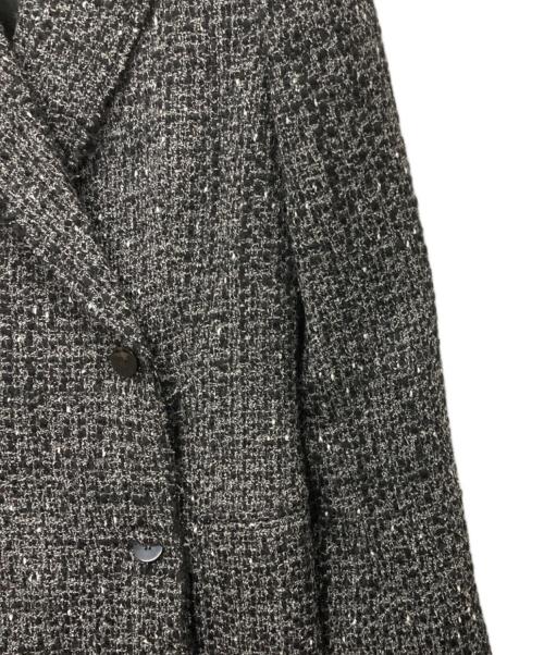 theory（セオリー）theory (セオリー) NOELLE DB BLAZER DR/ツイードコート ブラック サイズ:Mの古着・服飾アイテム