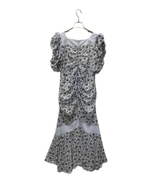 Lily Brown（リリーブラウン）Lily Brown (リリーブラウン) シフォンドッキングバリエプリントワンピース スカイブルー サイズ:1の古着・服飾アイテム