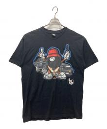 stussy×SHIRT KING PHADE（ステューシー×シャツキングフェイド）の古着「8BALL MAN プリントTシャツ」｜ブラック