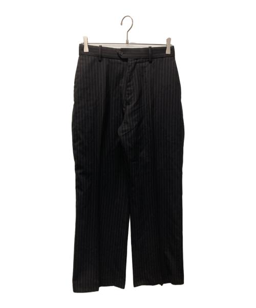 MARKAWARE（マーカウェア）MARKAWARE (マーカウェア) ORGANIC WOOL TROPICAL FLAT FRONT FLAIR TROUSERS/オーガニックウールトロピカルフラットフロントフレアトラウザーズ ブラウン サイズ:２の古着・服飾アイテム