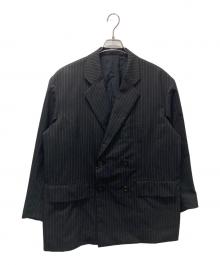 MARKAWARE（マーカウェア）の古着「ORGANIC WOOL TROPICAL COMFORT W-BREASTED BLAZER」｜ブラウン