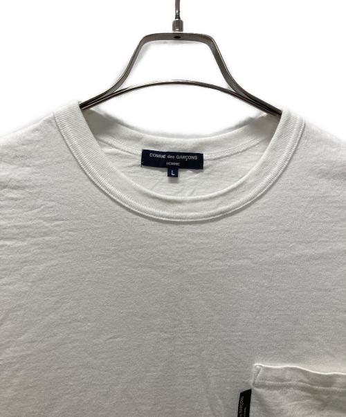COMME des GARCONS HOMME（コムデギャルソン オム）COMME des GARCONS HOMME (コムデギャルソン オム) 裾チェック レイヤードTシャツ ホワイト サイズ:Lの古着・服飾アイテム