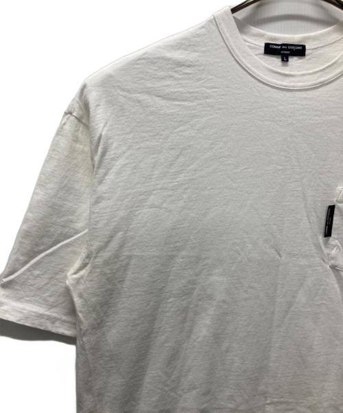 COMME des GARCONS HOMME（コムデギャルソン オム）COMME des GARCONS HOMME (コムデギャルソン オム) 裾チェック レイヤードTシャツ ホワイト サイズ:Lの古着・服飾アイテム