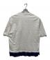 COMME des GARCONS HOMME (コムデギャルソン オム) 裾チェック レイヤードTシャツ ホワイト サイズ:L：15000円