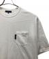中古・古着 COMME des GARCONS HOMME (コムデギャルソン オム) 裾チェック レイヤードTシャツ ホワイト サイズ:L：15000円