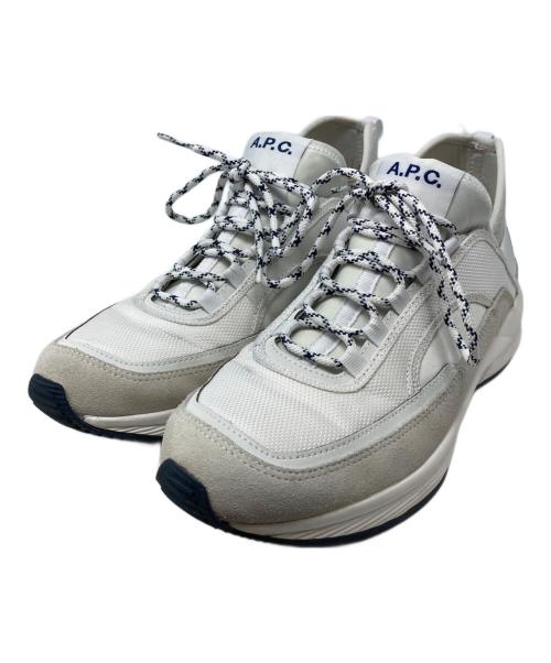 A.P.C.（アーペーセー）A.P.C. (アーペーセー) ローカットスニーカー ホワイト サイズ:27.6の古着・服飾アイテム