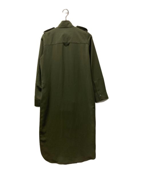 AKIRA NAKA（アキラナカ）AKIRA NAKA (アキラナカ) Solid MD gown ロングガウンシャツ オリーブ サイズ:38の古着・服飾アイテム