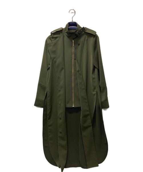 AKIRA NAKA（アキラナカ）AKIRA NAKA (アキラナカ) Solid MD gown ロングガウンシャツ オリーブ サイズ:38の古着・服飾アイテム