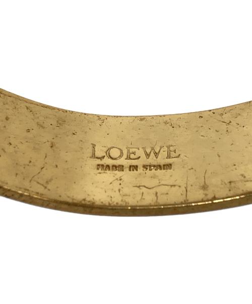 LOEWE（ロエベ）LOEWE (ロエベ) アナグラム バングル グリーン×ゴールドの古着・服飾アイテム