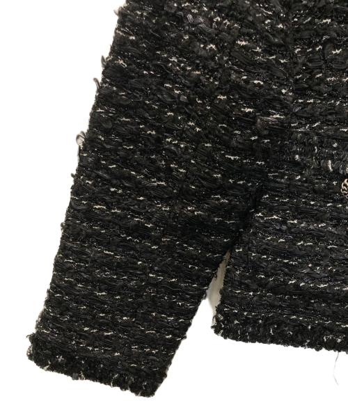 INGEBORG（インゲボルグ）INGEBORG (インゲボルグ) ファンシー ツイード セットアップ ブラック サイズ:4(11号)の古着・服飾アイテム