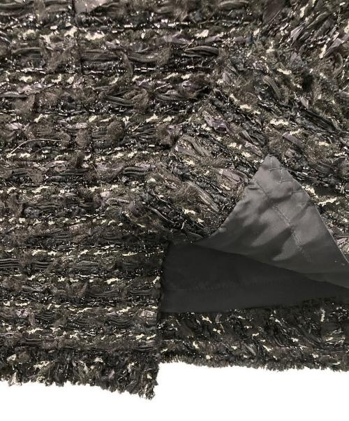 INGEBORG（インゲボルグ）INGEBORG (インゲボルグ) ファンシー ツイード セットアップ ブラック サイズ:4(11号)の古着・服飾アイテム