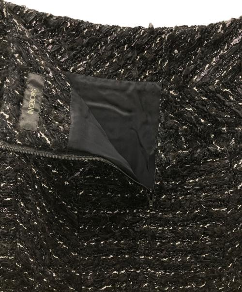 INGEBORG（インゲボルグ）INGEBORG (インゲボルグ) ファンシー ツイード セットアップ ブラック サイズ:4(11号)の古着・服飾アイテム