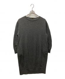 DRAWER（ドゥロワー）の古着「ロングスリーブニットワンピース」｜グレー