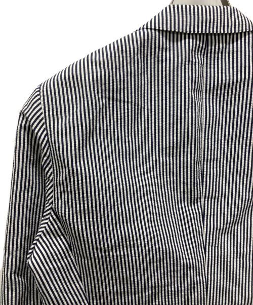 HUGO BOSS（ヒューゴ ボス）HUGO BOSS (ヒューゴ ボス) シアサッカーテーラードジャケット ネイビー サイズ:UK52Aの古着・服飾アイテム