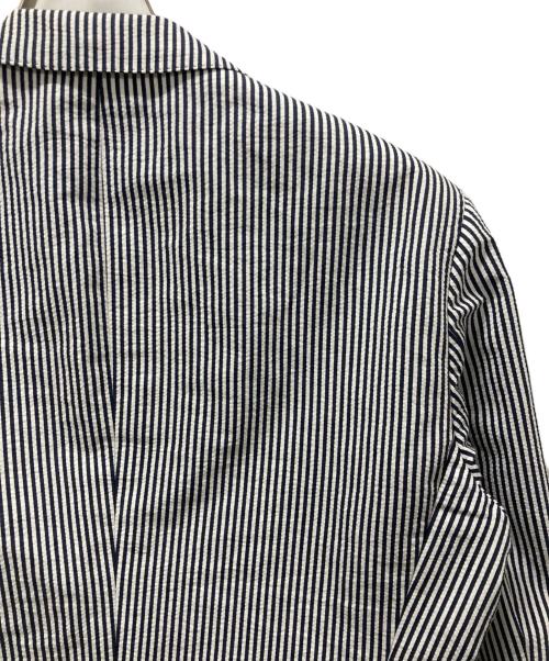 HUGO BOSS（ヒューゴ ボス）HUGO BOSS (ヒューゴ ボス) シアサッカーテーラードジャケット ネイビー サイズ:UK52Aの古着・服飾アイテム