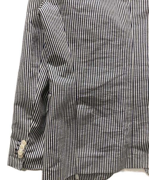 HUGO BOSS（ヒューゴ ボス）HUGO BOSS (ヒューゴ ボス) シアサッカーテーラードジャケット ネイビー サイズ:UK52Aの古着・服飾アイテム