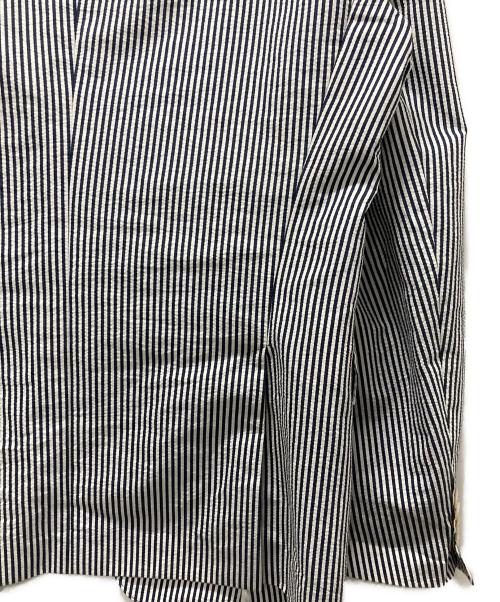 HUGO BOSS（ヒューゴ ボス）HUGO BOSS (ヒューゴ ボス) シアサッカーテーラードジャケット ネイビー サイズ:UK52Aの古着・服飾アイテム