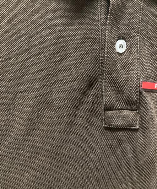 PRADA（プラダ）PRADA (プラダ) 鹿の子ポロシャツ ブラウン サイズ:Lの古着・服飾アイテム