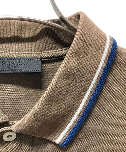 PRADA（プラダ）PRADA (プラダ) 鹿の子ポロシャツ ブラウン サイズ:Lの古着・服飾アイテム