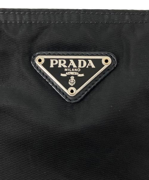 PRADA（プラダ）PRADA (プラダ) ナイロンスクエアショルダーバッグ ブラックの古着・服飾アイテム