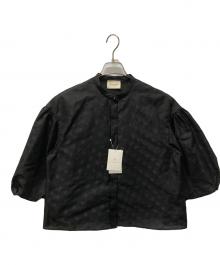 UNITED ARROWS TOKYO（ユナイテッドアローズトウキョウ）の古着「シアー ドット パフ ブラウス」｜ブラック