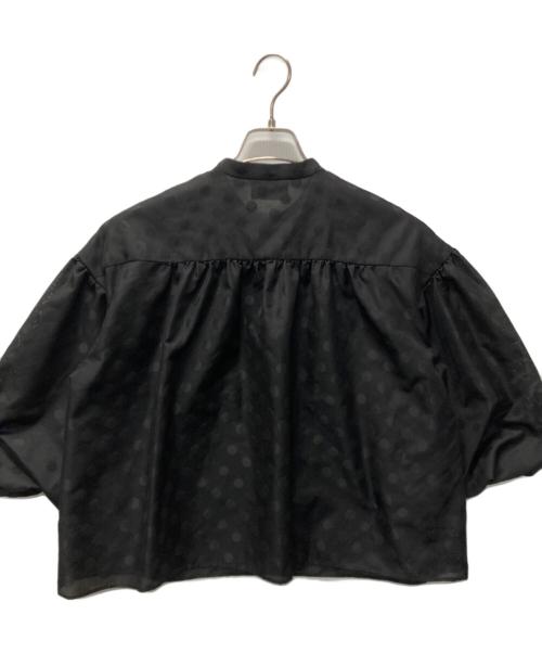 UNITED ARROWS TOKYO（ユナイテッドアローズトウキョウ）UNITED ARROWS TOKYO (ユナイテッドアローズトウキョウ) シアー ドット パフ ブラウス ブラック サイズ:ｆｒｅｅ 未使用品の古着・服飾アイテム