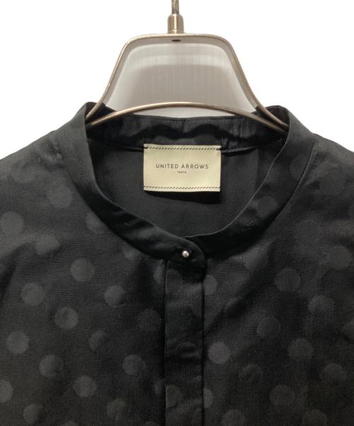UNITED ARROWS TOKYO（ユナイテッドアローズトウキョウ）UNITED ARROWS TOKYO (ユナイテッドアローズトウキョウ) シアー ドット パフ ブラウス ブラック サイズ:ｆｒｅｅ 未使用品の古着・服飾アイテム