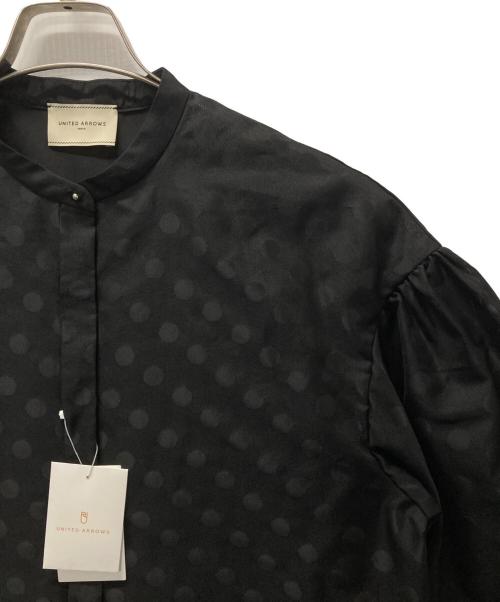 UNITED ARROWS TOKYO（ユナイテッドアローズトウキョウ）UNITED ARROWS TOKYO (ユナイテッドアローズトウキョウ) シアー ドット パフ ブラウス ブラック サイズ:ｆｒｅｅ 未使用品の古着・服飾アイテム